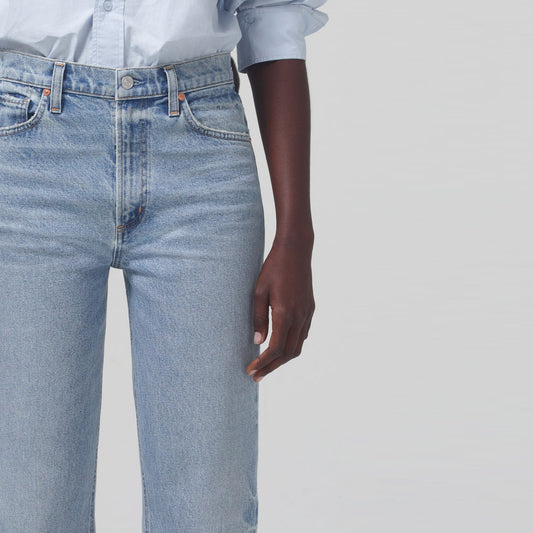 - Daphne Crop High Rise Jeans - Checkmate