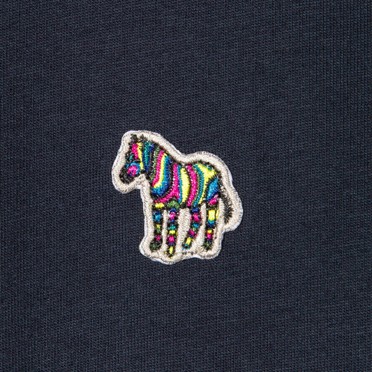 - Organic Cotton Zebra T-Shirt - Dark Navy