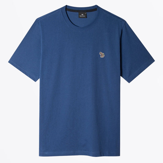 - Organic Cotton Zebra T-Shirt - Dark Blue