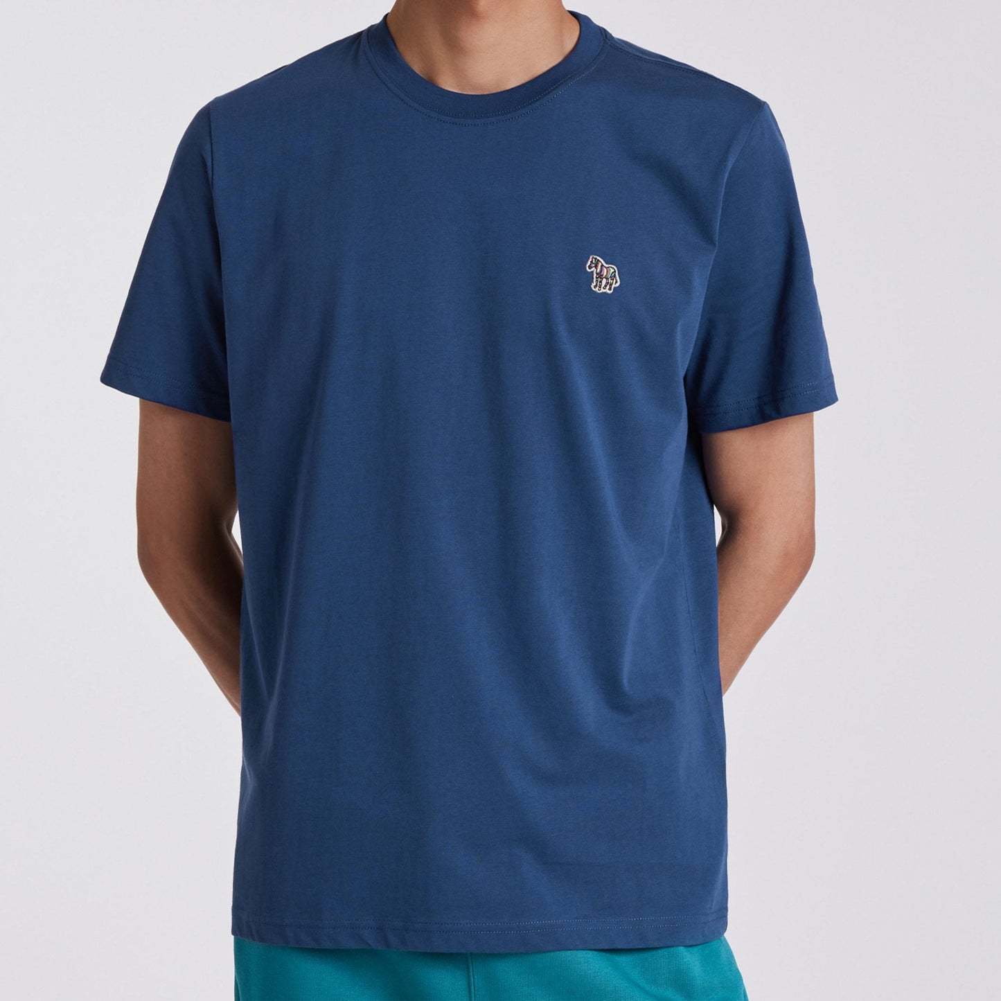 - Organic Cotton Zebra T-Shirt - Dark Blue