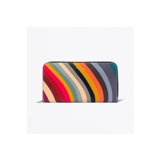 Large Swirl Zip Round Leather Purse - Swirl