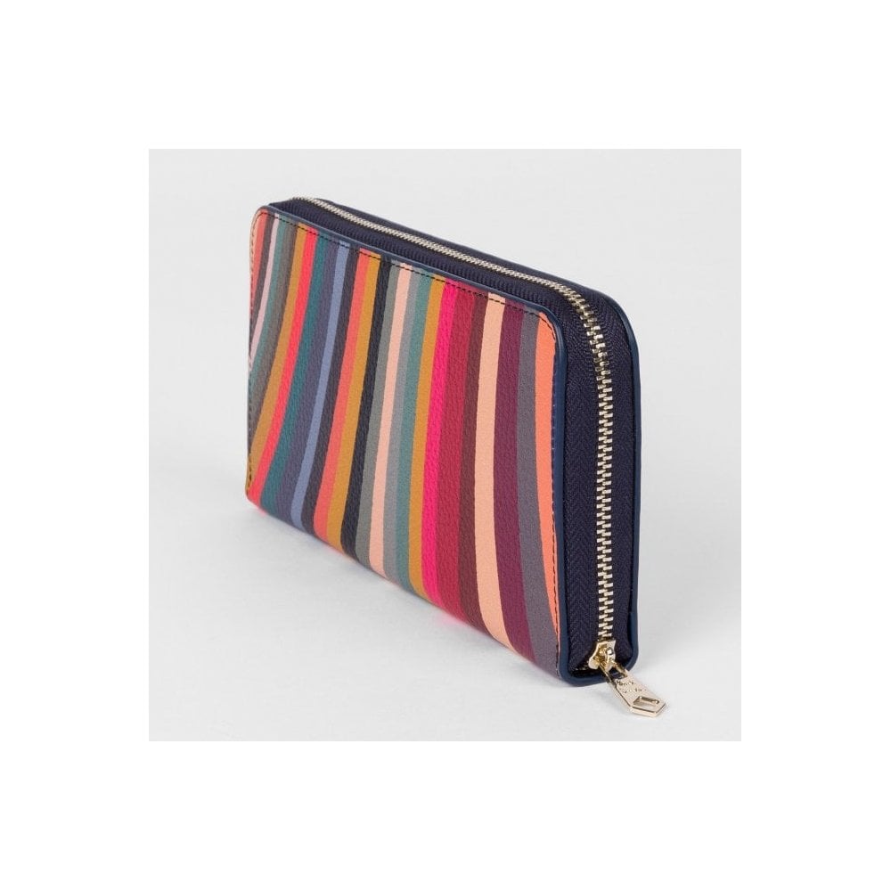 Large Swirl Zip Round Leather Purse - Swirl