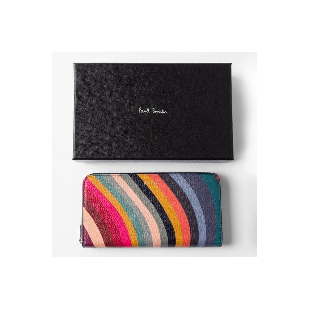 Paul Large Swirl Zip Round Leather Purse - Swirl