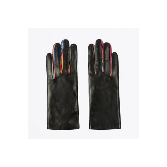 Leather 'Concertina' Gloves - Black