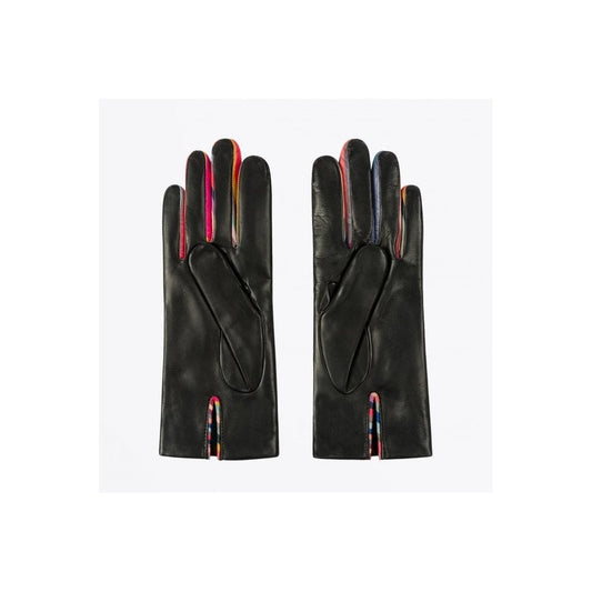 Leather 'Concertina' Gloves - Black