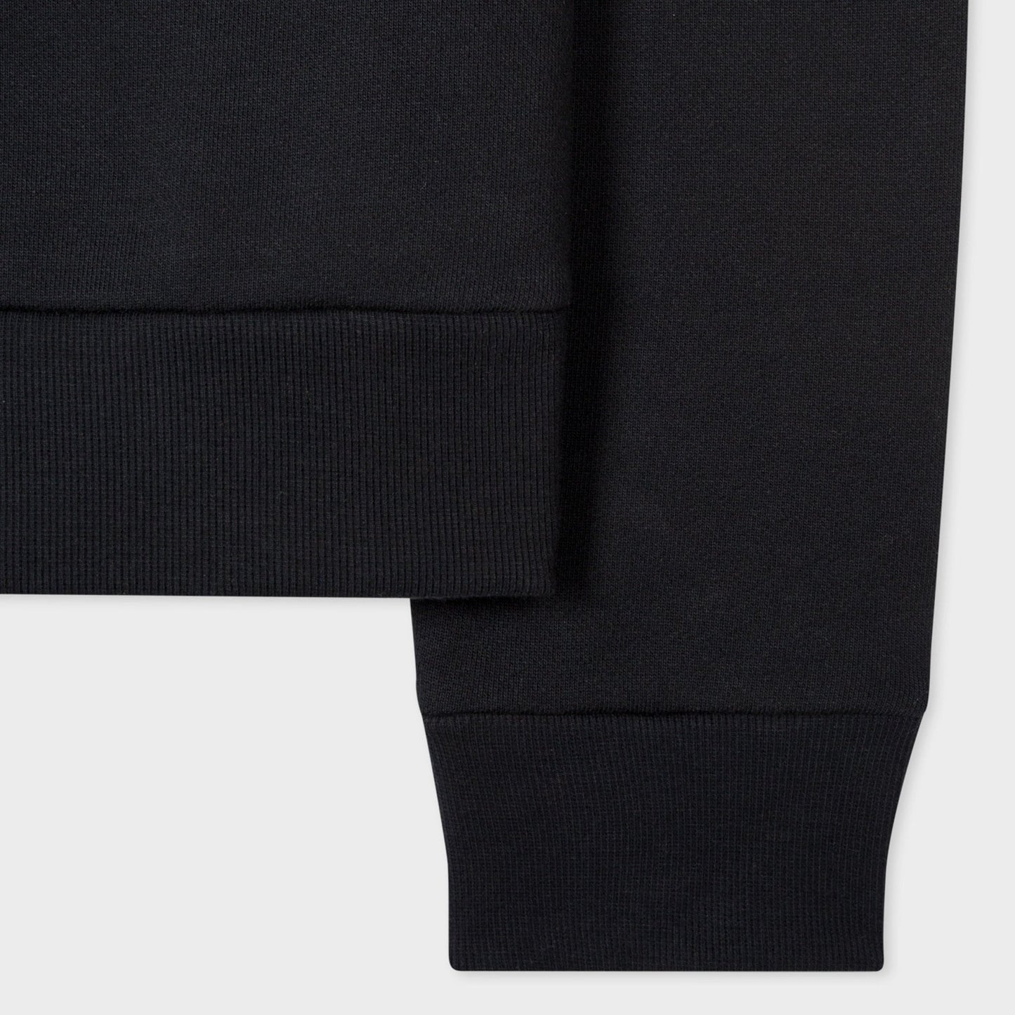 - Half Zip Stripe Lounge Sweatshirt - Black