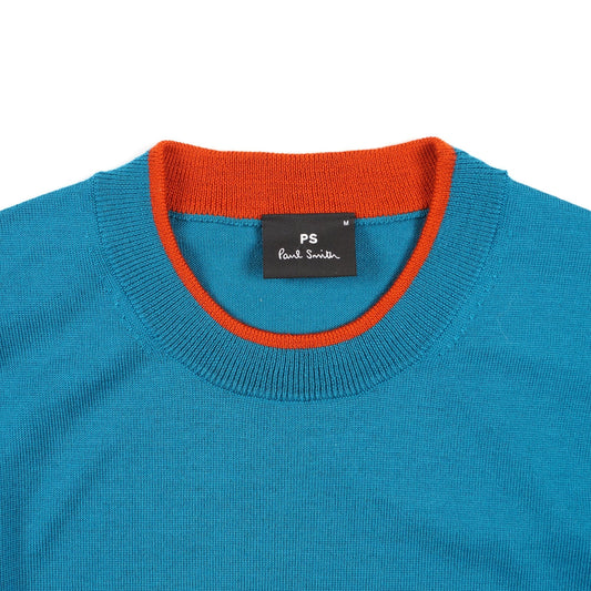 - Crew Neck Pullover - Petrol Blue