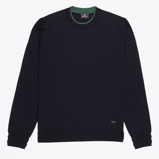 - Crew Neck Pullover - Very Dark Navy