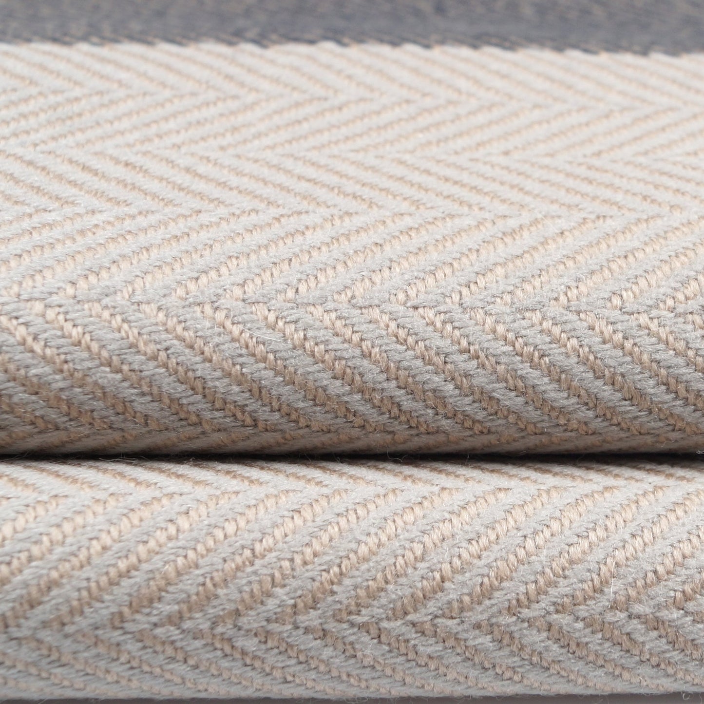 - Herringbone Quad Wool Scarf - Slate Grey