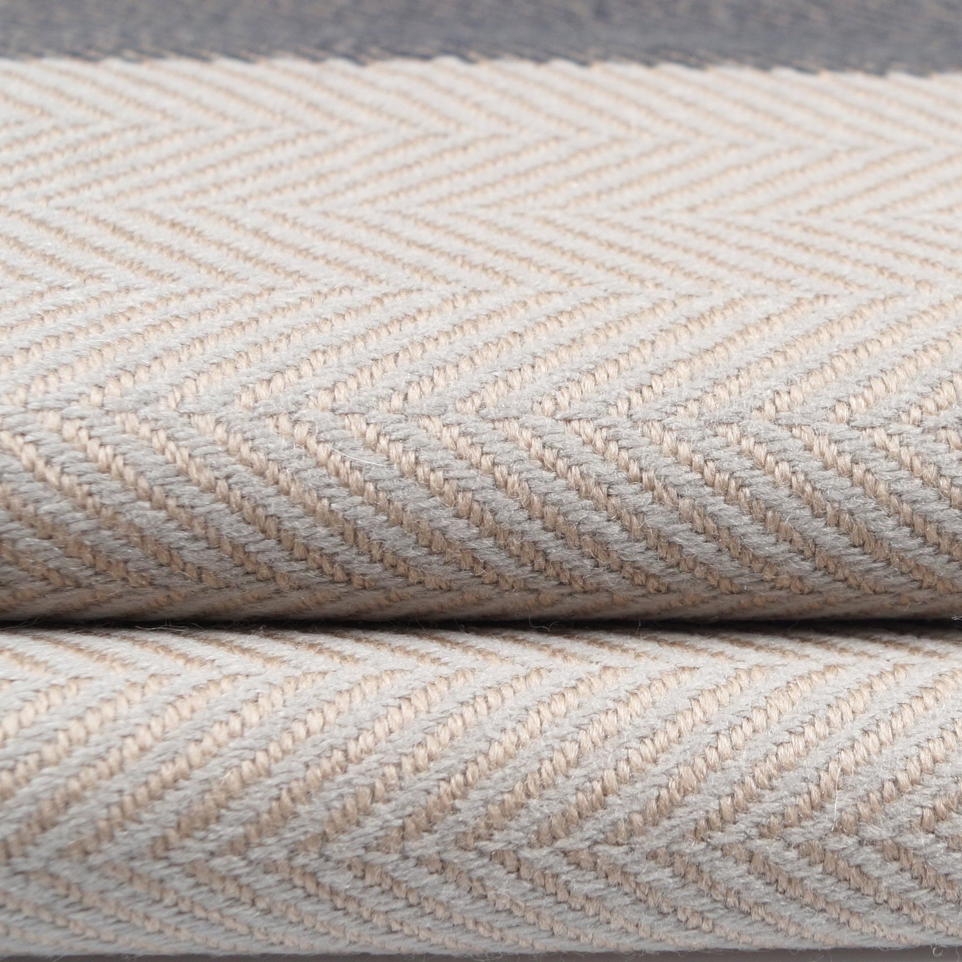 Paul - Herringbone Quad Wool Scarf - Slate Grey