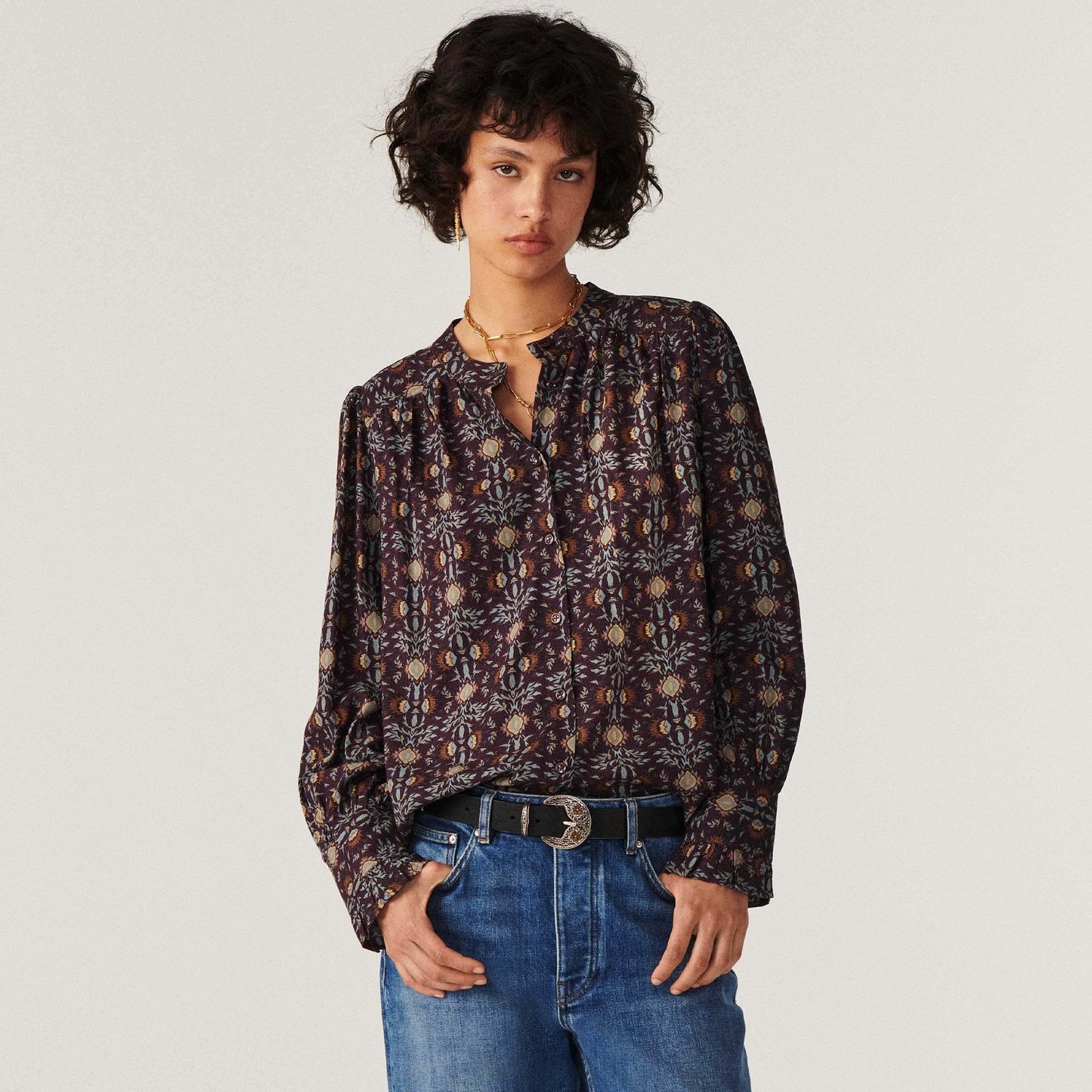 - Tadi Shirt - Burgundy