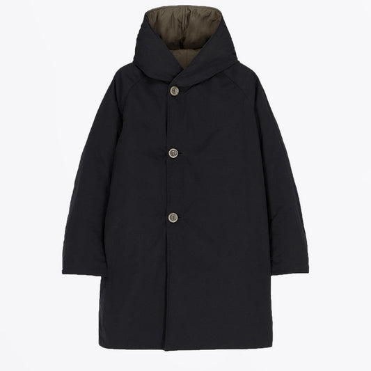 - Reversible Tech Twill Coat - Military Green/Black