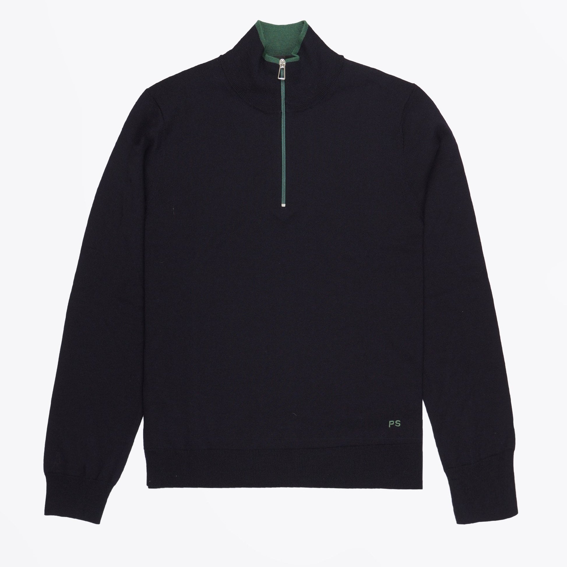 Paul Half Zip Knitted Pullover - Very Dark Navy