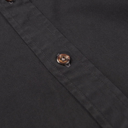 - Regular Fit Button Down Shirt - Black Melange