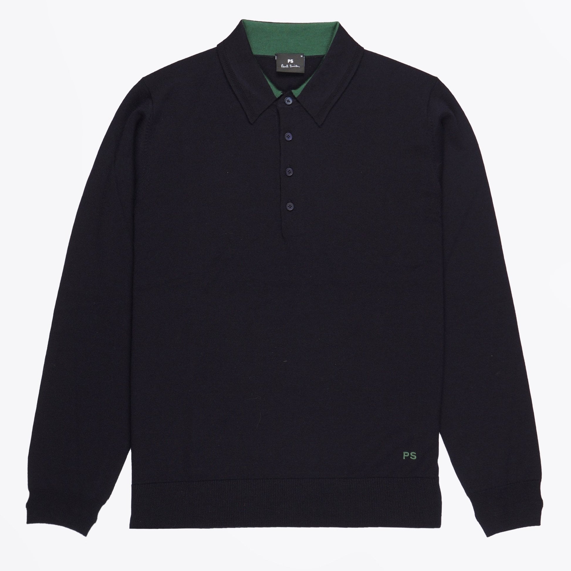 Paul Long Sleeve Pullover Polo - Very Dark Navy