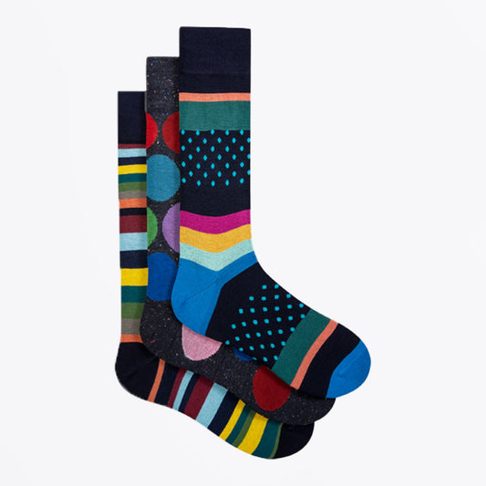 - Spots and Striped 3 Pack - Navy