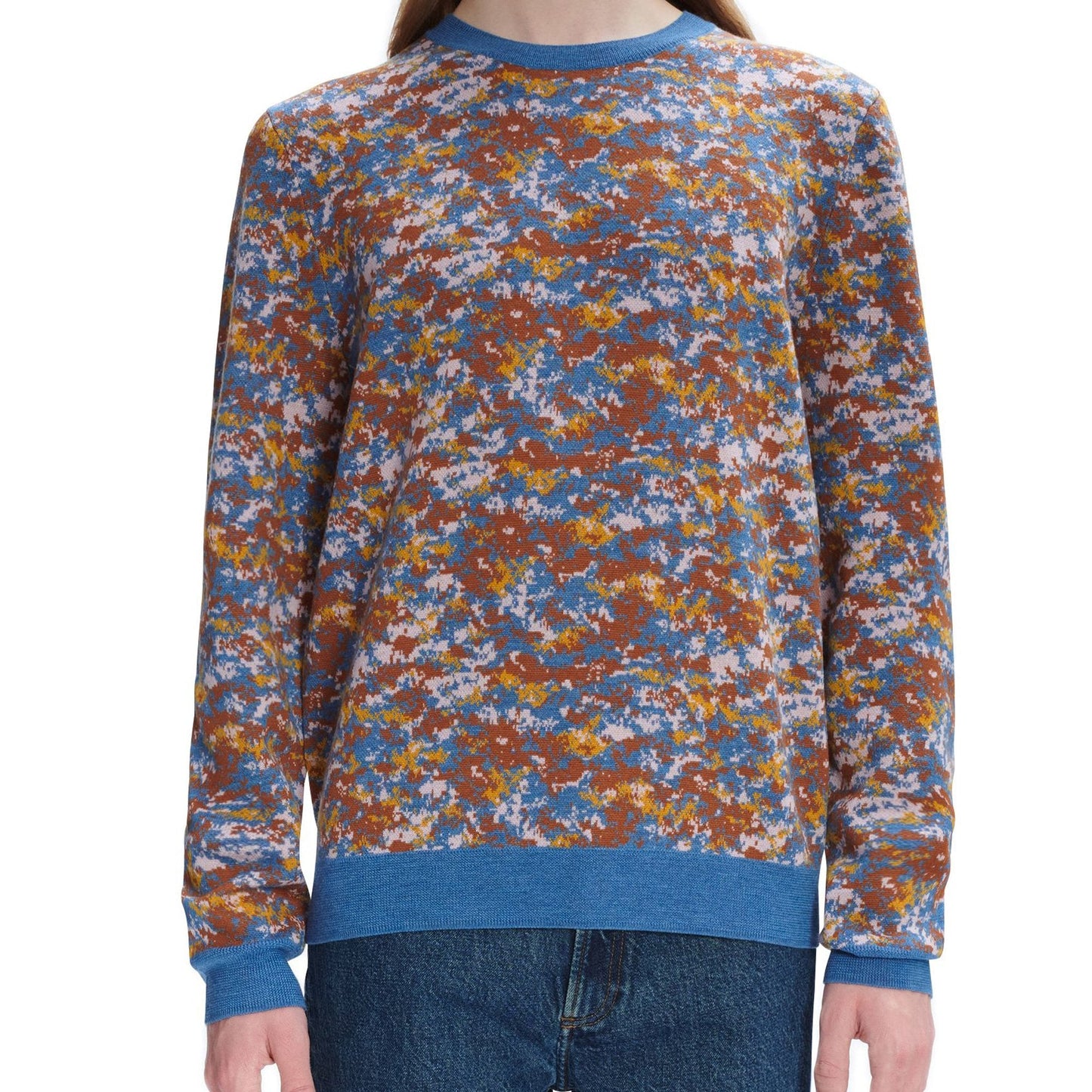 - Clement Fine Merino Pullover - China Steel Blue