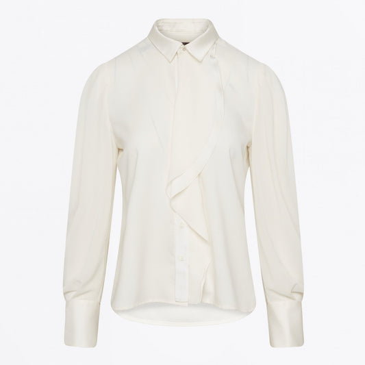- Proud Ruffle Front Shirt - Ivory