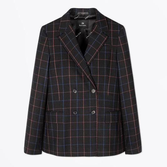 - Check Jacket - Black