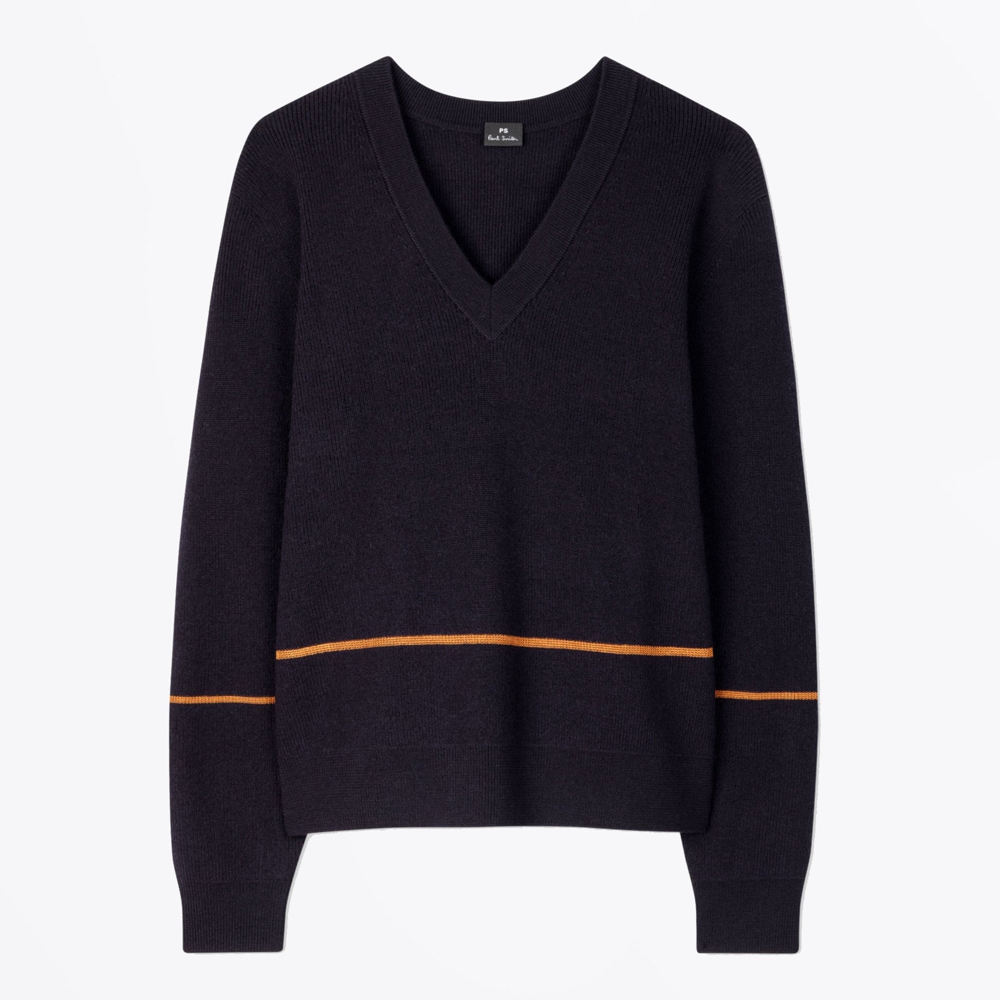 Paul Knitted V Neck Pullover - Dark Navy