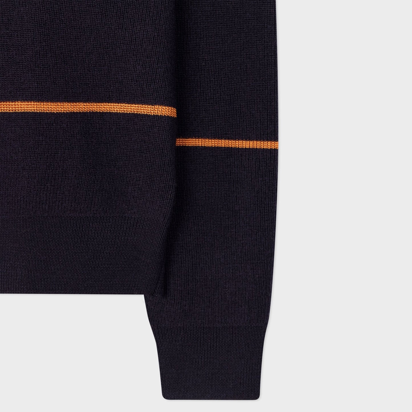 Knitted V Neck Pullover - Dark Navy