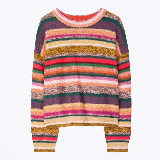 - Painted Stripe Pullover - Multi