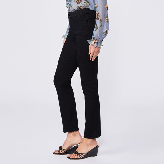 - Cindy High-Rise Straight Leg Jeans - Black Shadow