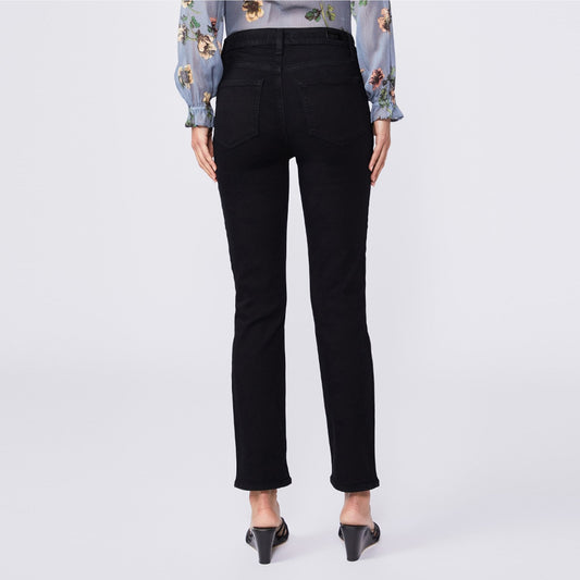- Cindy High-Rise Straight Leg Jeans - Black Shadow