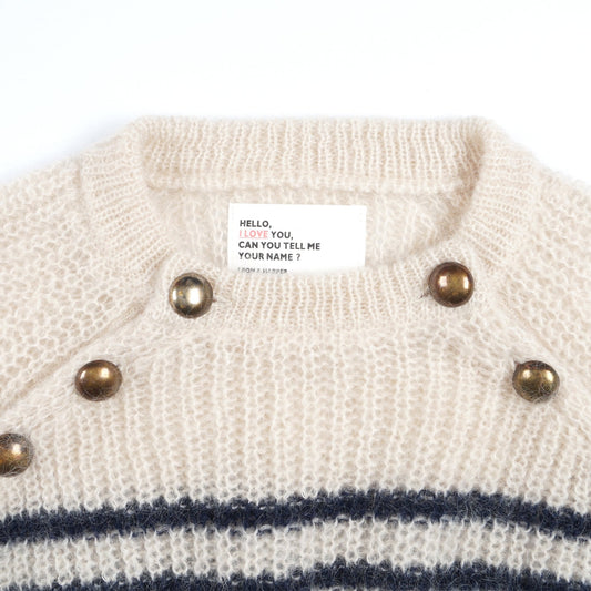 Marin Striped Knit - Ecru