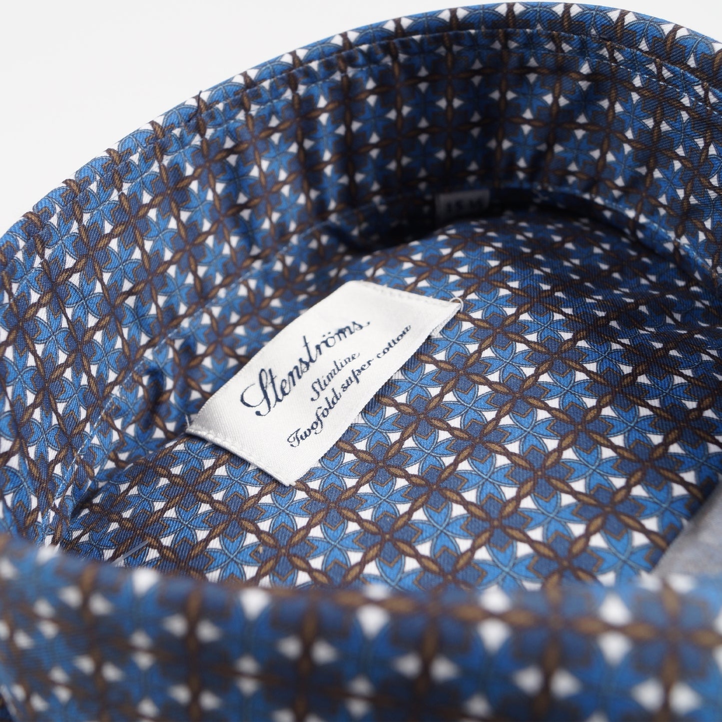 - Slimline 75 Geo Print Shirt - Navy