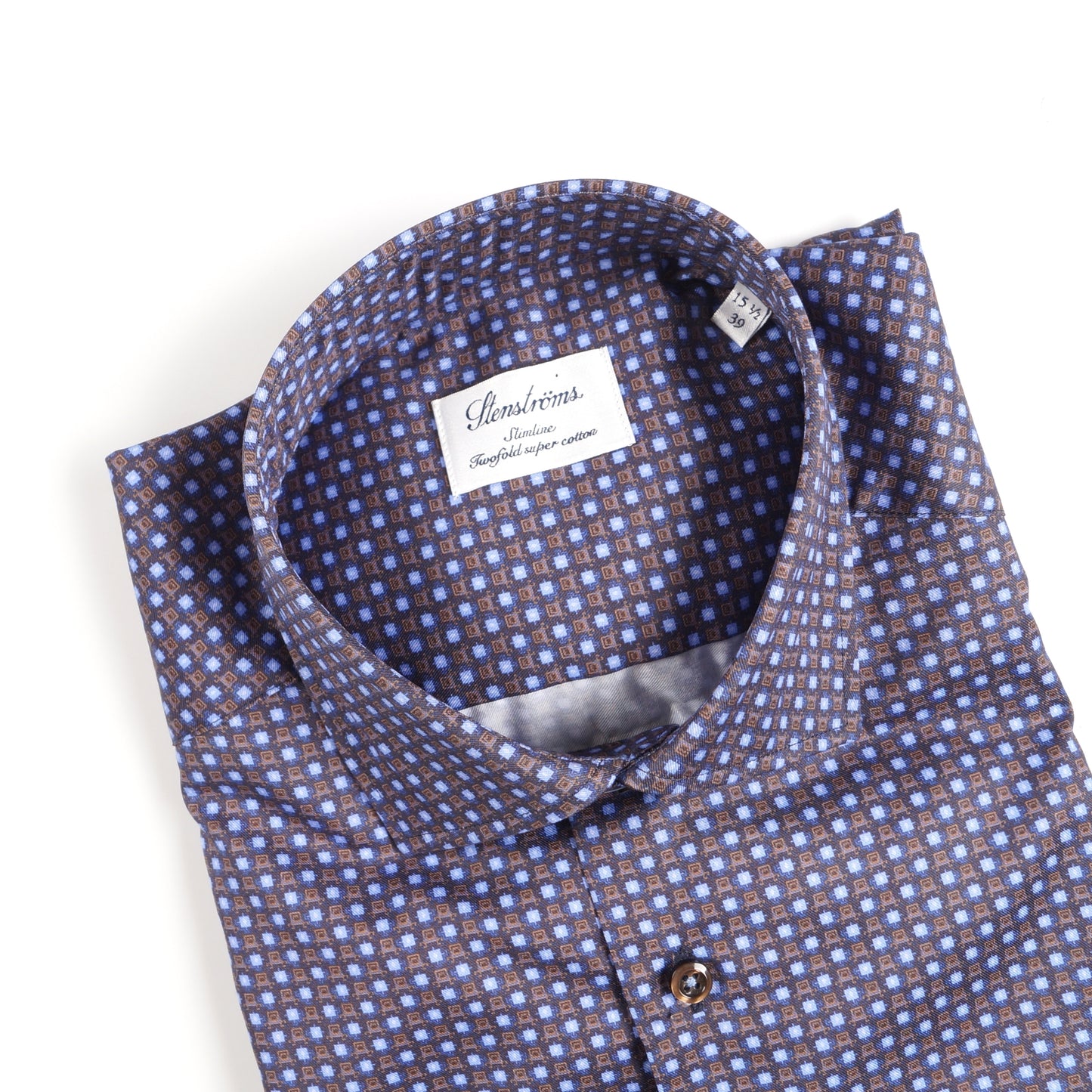 - Slimline 75 Square Print Shirt - Navy