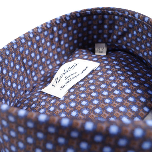 - Slimline 75 Square Print Shirt - Navy