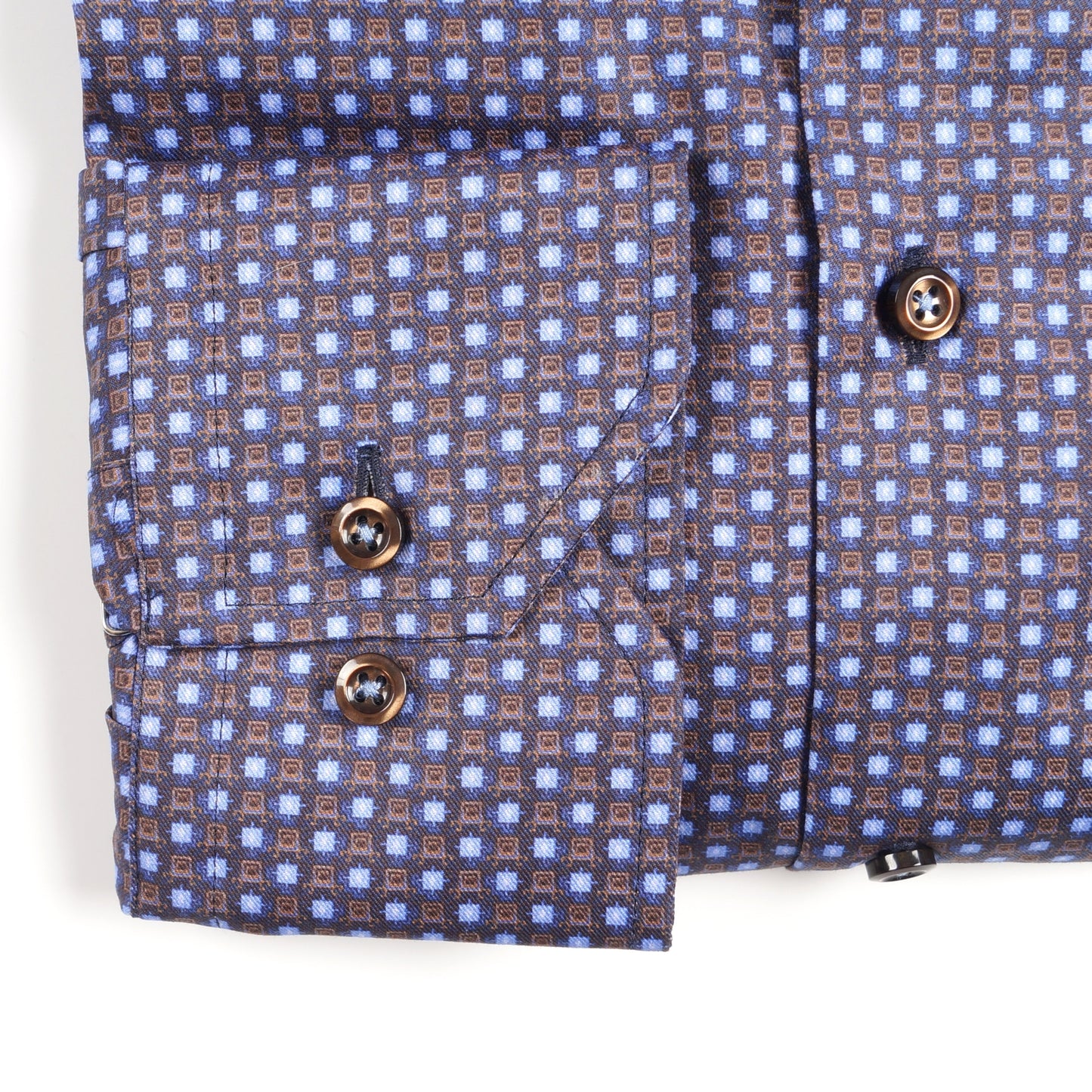 - Slimline 75 Square Print Shirt - Navy