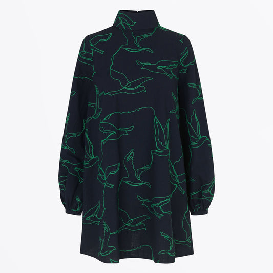 - Aries Cotton Dress - Birds