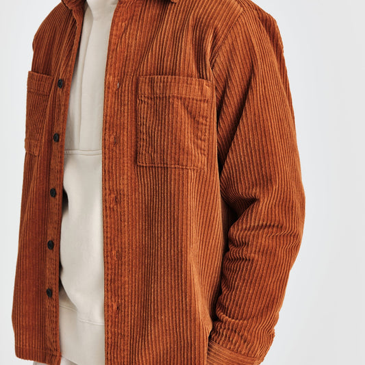 - Whiting Penn Cord Overshirt - Caramel