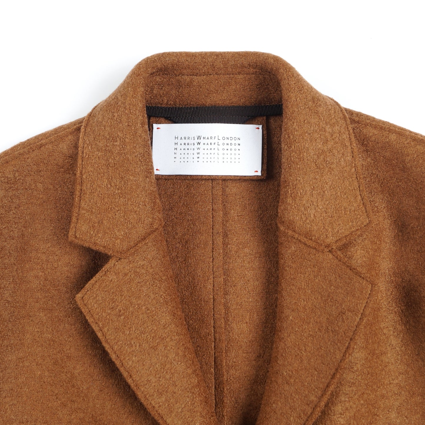 - Cacoon Pressed Wool Coat - Caramel