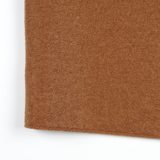 - Cacoon Pressed Wool Coat - Caramel