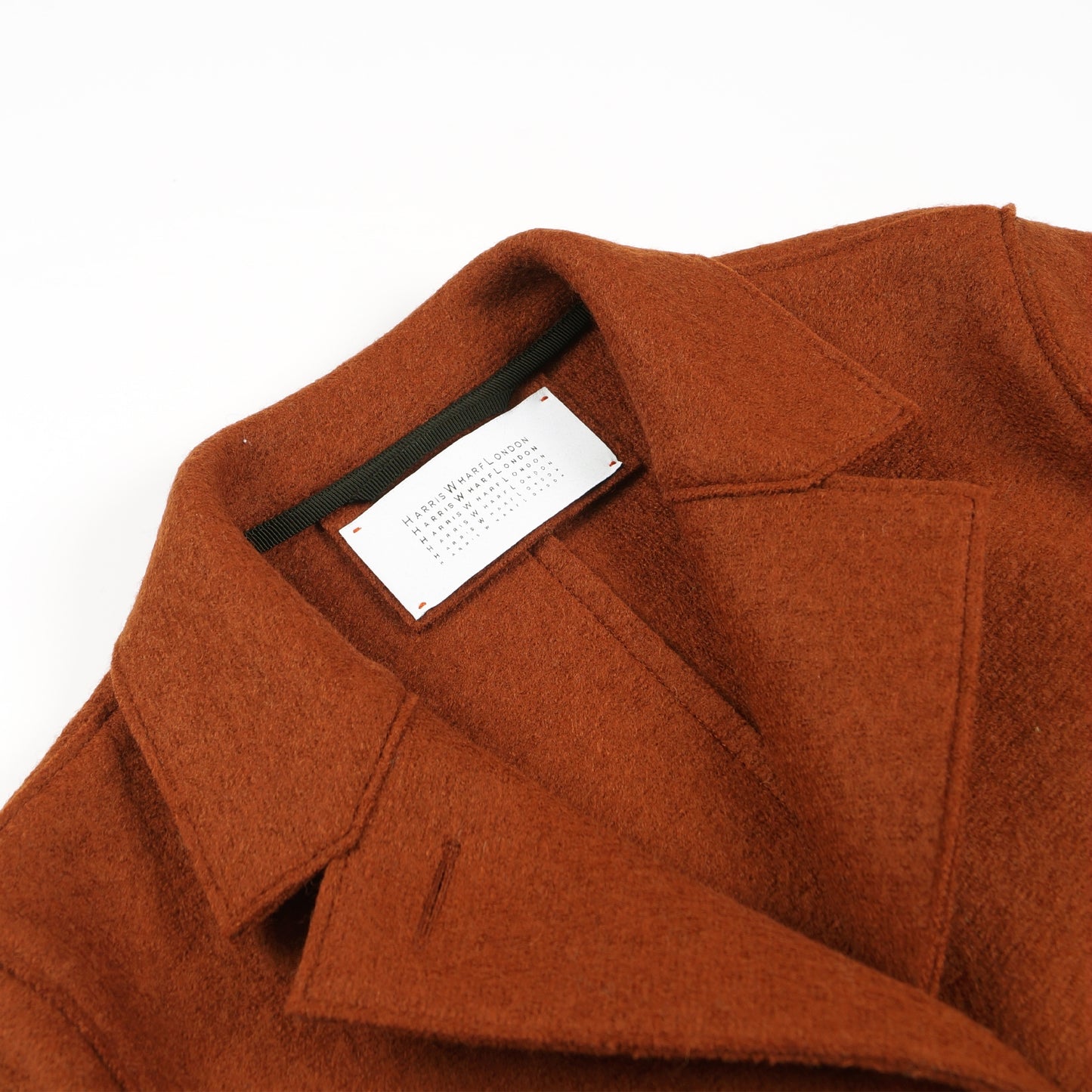 - Button Up Boxy Pressed Wool - Paprika