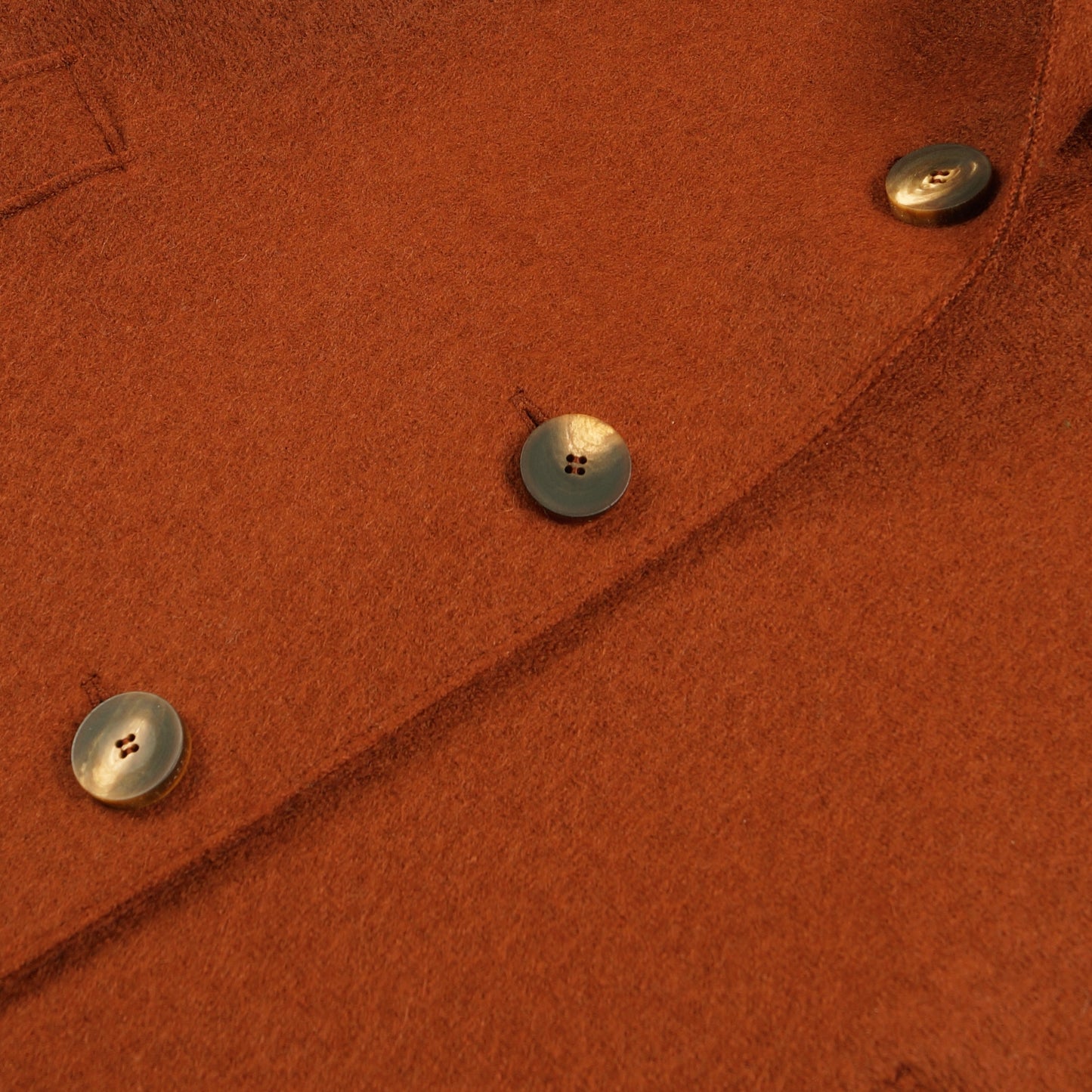 - Button Up Boxy Pressed Wool - Paprika