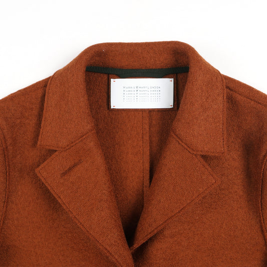 - Button Up Boxy Pressed Wool - Paprika