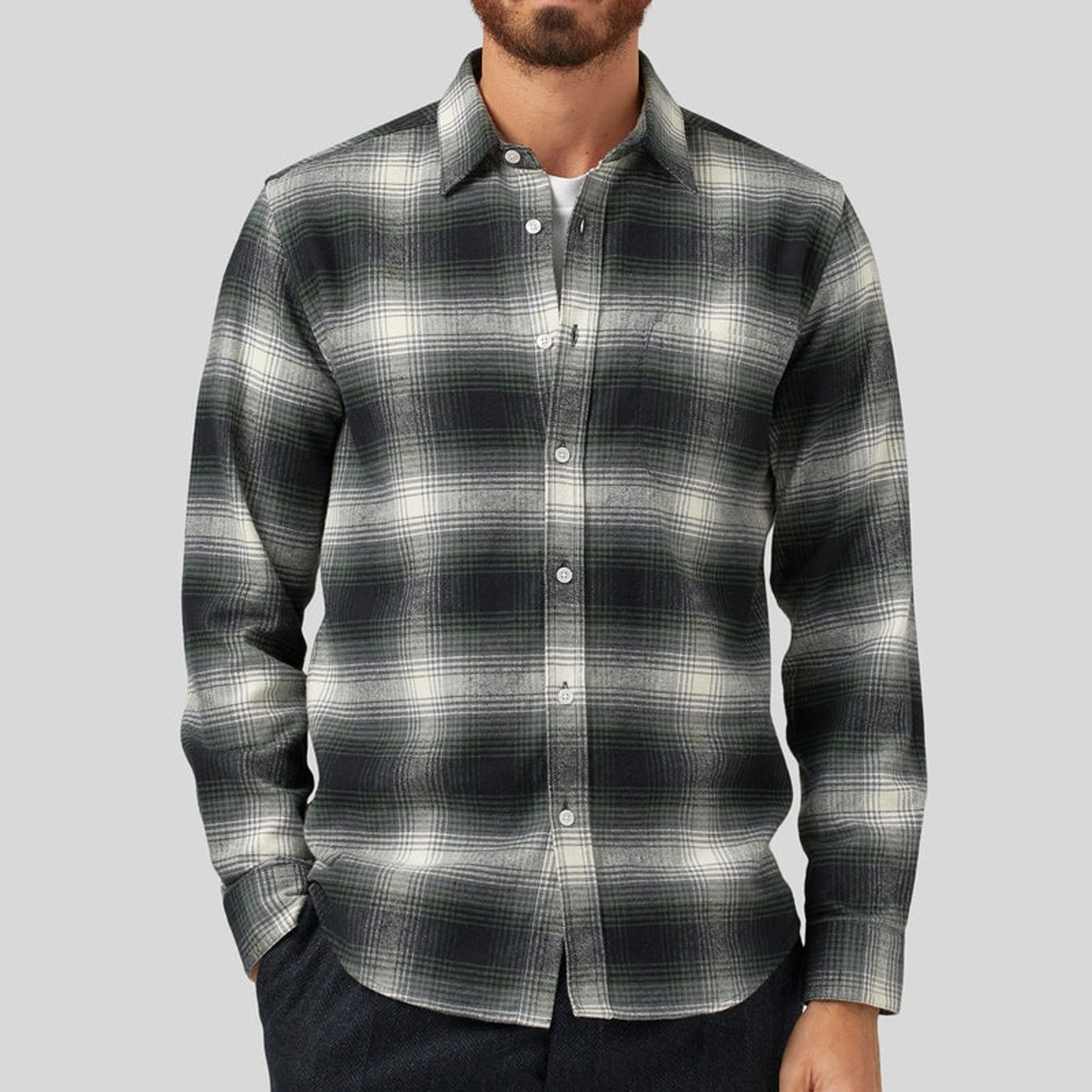 - Ortiz - Check Shirt - Grey