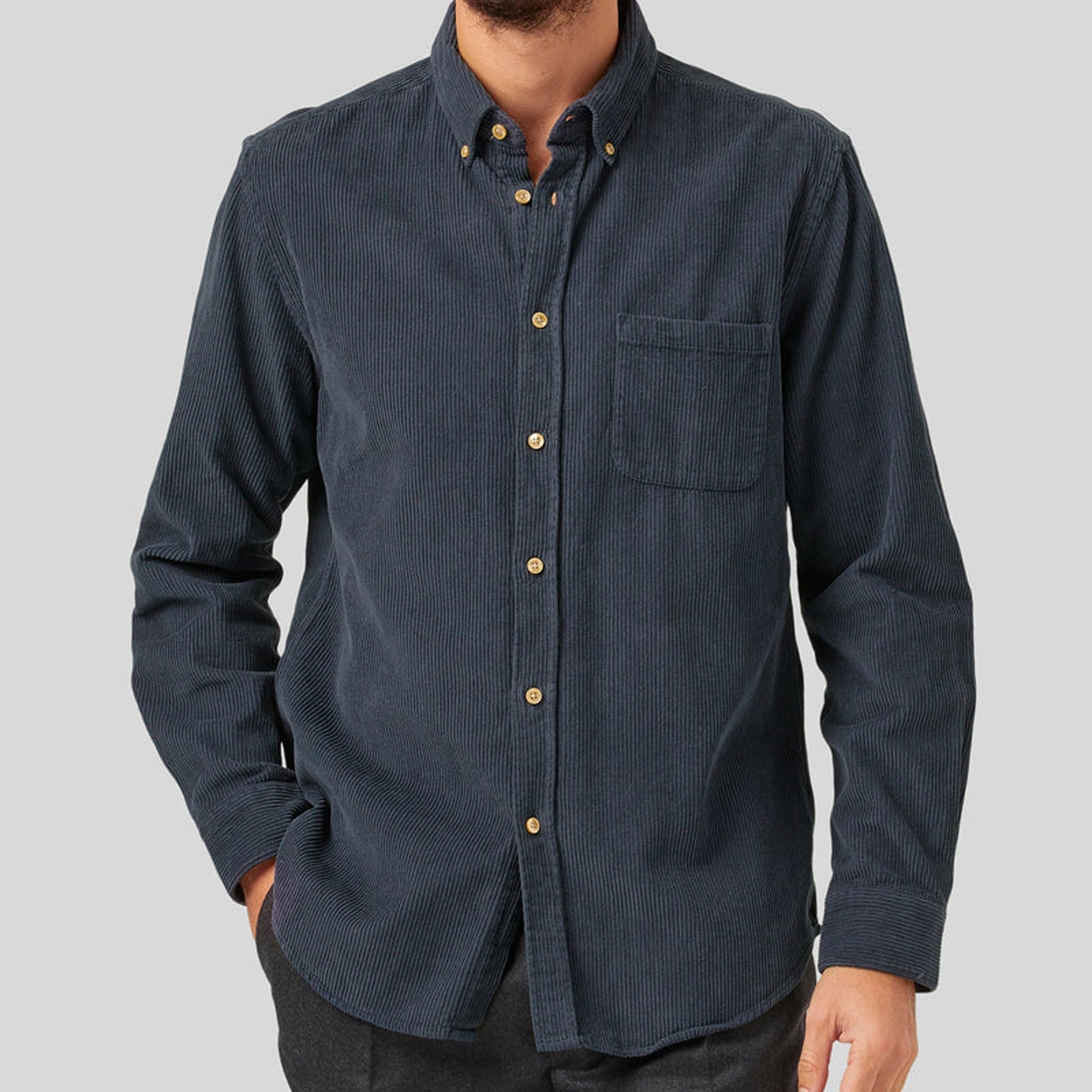 Portuguese Lobo - Corduroy Shirt - Navy