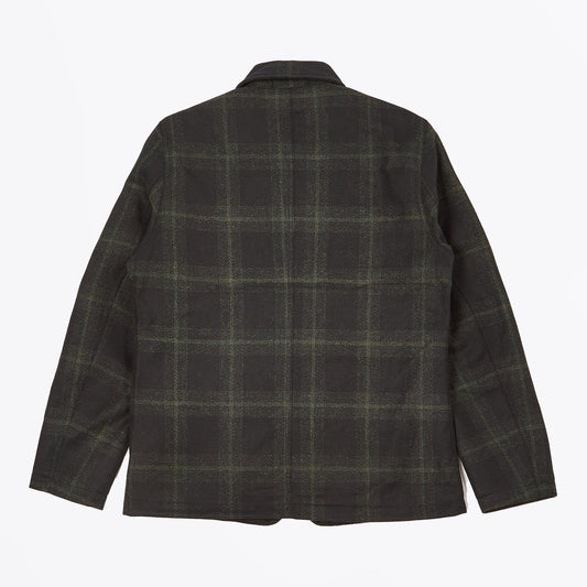 Merino Check Bakers Chore Jacket - Olive
