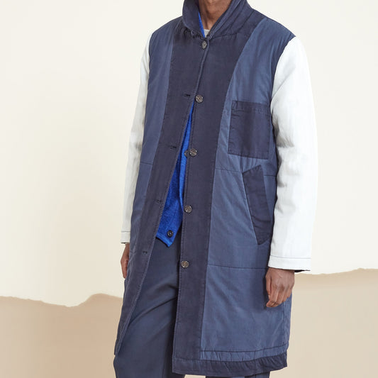 Inside/Out Canvas Ins Overcoat - Navy