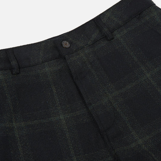 Merino Check Military Chinos - Olive