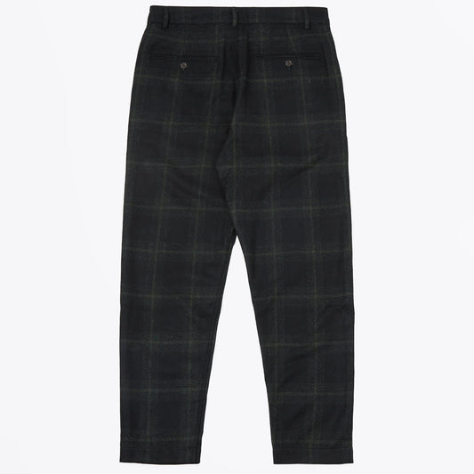 Merino Check Military Chinos - Olive