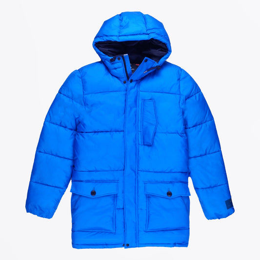 - Fibre Down Parka Coat - Blue