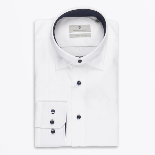 - Bergamo Hidden BD Shirt - White