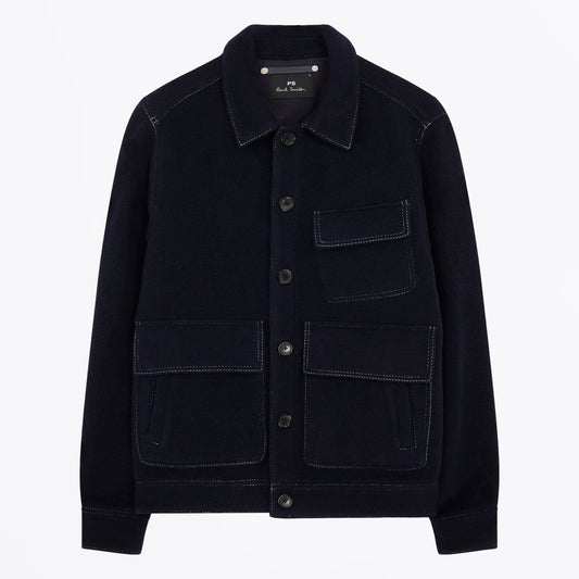 - Cropped Jacket - Very Dark Navy