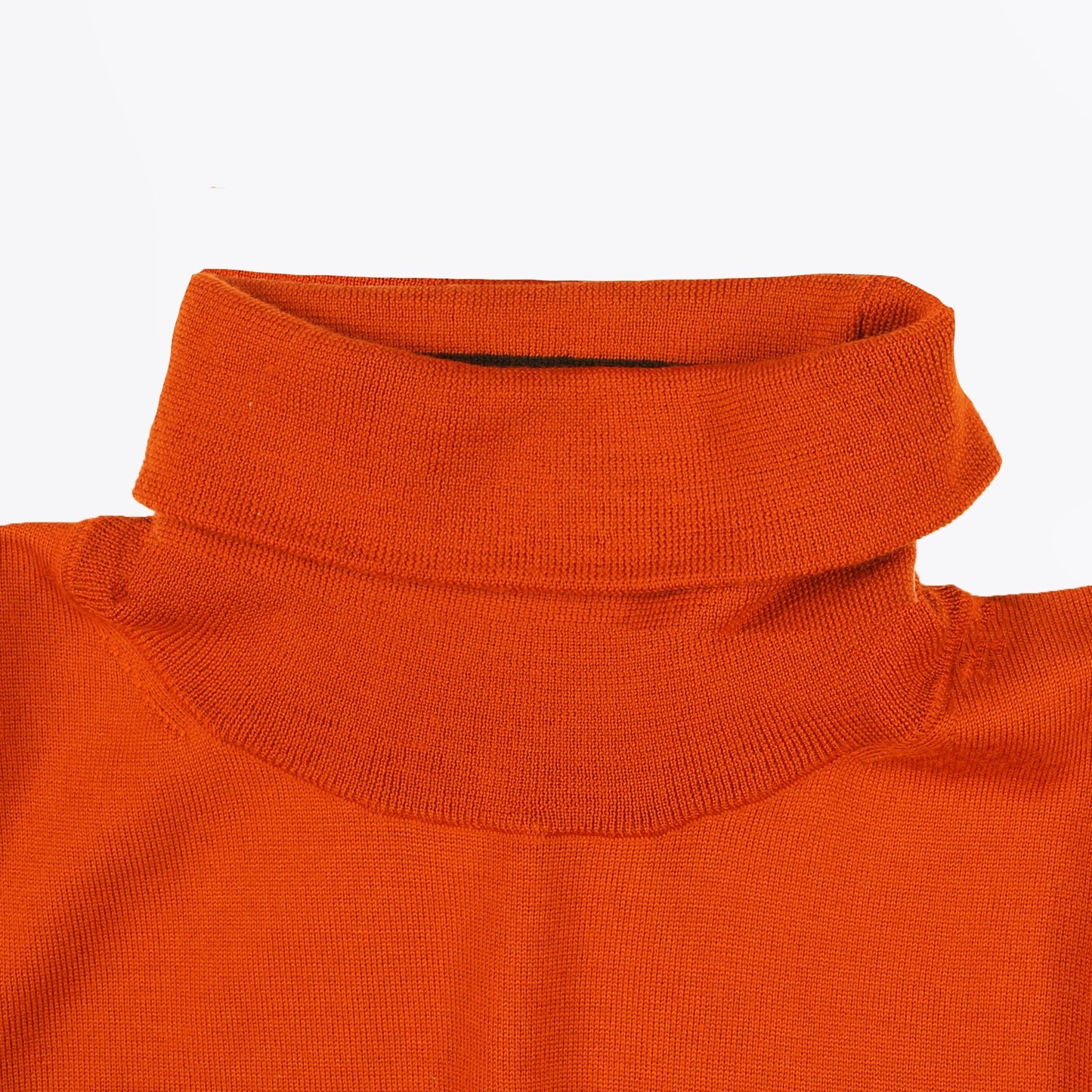 - Roll Neck Pullover - Dark Rust